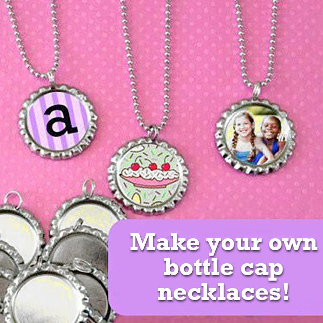 Bottle Top Necklace · How To Make A Bottle Cap Bracelet · Jewelry Making on  Cut Out + Keep